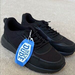 Hey Dude Men's All-Black Sneakers